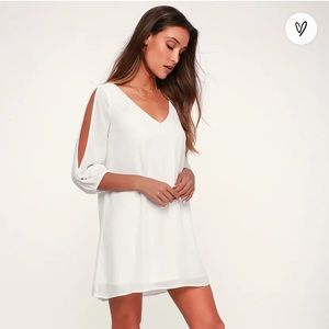 ✨LAST CHANCE before item removal✨ Lulus Shifting Dears Ivory Long Sleeve Dress